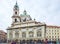 Prague, Czech Republic, Mala Strana, square. St. Nicholas Church.