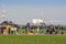 Prague, Czech Republic - March 14, 2014. People watching airplanes Landing and taking off at the airport