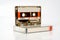 PRAGUE, CZECH REPUBLIC - NOVEMBER 29, 2018: Audio compact cassette SONY CHF 90. Audio cassette on a white background, front view