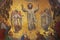 PRAGUE, CZECH REPUBLIC - OCTOBER 13, 2018: The fresco of Ascension of Jesus in side apse of church kostel SvatÃ©ho VÃ¡clava