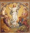 PRAGUE, CZECH REPUBLIC - OCTOBER 13, 2018: The fresco of Transfiguration of the Lord in church Bazilika svatÃ©ho Petra a Pavla