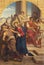 PRAGUE, CZECH REPUBLIC, OCTOBER 15, 2018: The painting of Jesus Jesus judgment for Pilate