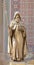 PRAGUE, CZECH REPUBLIC - OCTOBER 17, 2018: The carved statue of Saint Cyril in church SvatÃ©ho Cyrila Metodeje by Bretislav Kafka