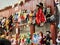 Prague, Czech Republic - October 30, 2018 Display of marionettes inside a local shop, marionettes are puppets controlled from