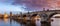 Prague, Czech Republic - Panoramic view of the world famous Charles Bridge Karluv most and St. Francis Of Assisi Church