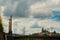 PRAGUE, CZECH REPUBLIC: Sculpture on the Chekhov bridge over Vltava river