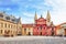 PRAGUE, CZECH REPUBLIC-SEPTEMBER 05, 2015: Area near Cathedral of Saints Vitus.Roman Catholic metropolitan cathedral in Prague, th