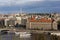 PRAGUE, CZECH REPUBLIC - SEPTEMBER 05, 2015: Photo of Evening view of Prague Letna hill.