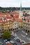 Prague, Czech Republic, September 25, 2014. Top view of the city from the Town belfry by St. Nichola\'s Church, Mala Strana square