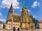 Prague, Czech Republic - Tourists visiting the Saint Vitus Cathedral