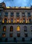 Prague evening palace lights sunset art