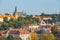 Prague from the hill of Vysehrad fort