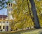 Prague - The Loreto baroque church and autumn tree