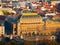 Prague National Theatre in Czech Republic - evening view from Petrin Hill