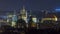 Prague night timelapse, fantastic old town roofs during twilight with towers and night illumination, Czech Republic