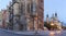 Prague - The Old Town hall, Orloj, Staromestske square and St. Nicholas church at dusk