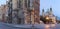 Prague - The Old Town hall, Orloj, Staromestske square and St. Nicholas church at dusk