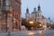 Prague - The Old Town hall, Orloj, Staromestske square and St. Nicholas church at dusk