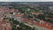 Prague Old Town with St. Vitus Cathedral and Prague castle complex with buildings revealing architecture from Roman style to
