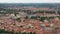 Prague Old Town with St. Vitus Cathedral and Prague castle complex with buildings revealing architecture from Roman style to