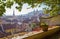 Prague - The panorama from the gardens under the Castle to Mala Strana and St. Nicholas church