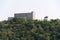 Prague panorama with Jan Zizka equestrian statue in front of National memorial Vitkov, sunny summer day