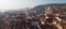 Prague - The panorama of Mala Strana, St. Nicholas, and St. Thomas church