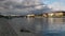 Prague panorama with Palacky bridge.