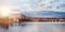 Prague panorama. View of Charles Bridge and Vltava in Prague Czech Republic. Prague landmarks