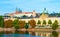 Prague panoramic view of Prague Castle and Straka Academy - the seat of Government of Czech Republic