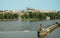 Prague riverside panorama