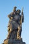 Prague - The Saint Christopher statue from Charles bridge in the morning light by Emanuel Max in 1857