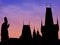 Prague skyline silhouette