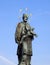 Prague - Statue of Jan Nepomucky on Charles Bridge and Hradcany