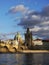 Prague towers and Charles bridge