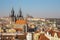 Prague - The view overt the City with the Church of Our Lady before TÃ½n and Castle with the Cathedral in the background