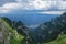 Prahova Valley seen from Bucegi plateau , Romania