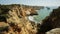 Praia da Marinha beach aerial view