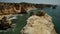 Praia da Marinha beach aerial view