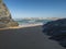 Praia das Furnas sand beach with view over the Mira river to Vila Nova de Milfontes, wild Rota Vicentina Coast Natural