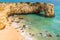 Praia de Albandeira - beautiful coast and beach of Algarve, Port