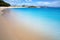 Praia de Rodas beach in islas Cies island Vigo Spain