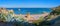 PRAIA DONA ANA, LAGOS, PORTUGAL, Juner 21th, 2019 - view to bathing beach and blue ocean