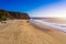 Praia Grande, Portugal. Beautiful sunset in the portuguese beach Praia Grande, in Portugal. Beach of Praia Grande. View of