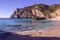 Praia Ribeira do Cavalo, a hidden beach of crystal clear blue waters near the town of Sesimbra