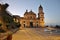 Praiano - Chiesa di San Gennaro dalla piazza all`alba