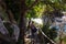 Praiano - Hiking woman enjoying walking on the Path of the Gods between Positano and Praiano on the Amalfi Coast, Campania, Italy