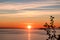 Praiano - Scenic sunset behind the Li Galli islands in the Mediterranean Sea. View from Positano,  Amalfi Coast, Italy, Europe.