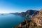 Praiano - Scenic view from hiking trail between Positano and Praiano at the Amalfi Coast, Campania, Italy, Europe