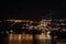 Praiano - Scenic view at night from Praiano to Positano at the Amalfi Coast, Campania, Italy, Europe. New years evening